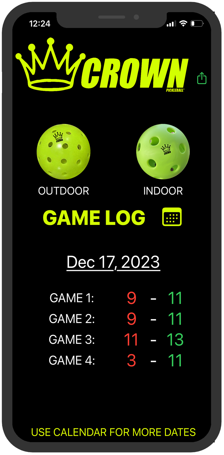 CROWN PICKLEBALL - Scoring App