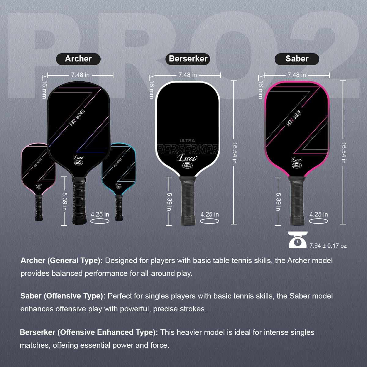 Luzz Pro 2.0 Saber Professional Pickleball Paddle - Elevating Power, Precision, and Performance