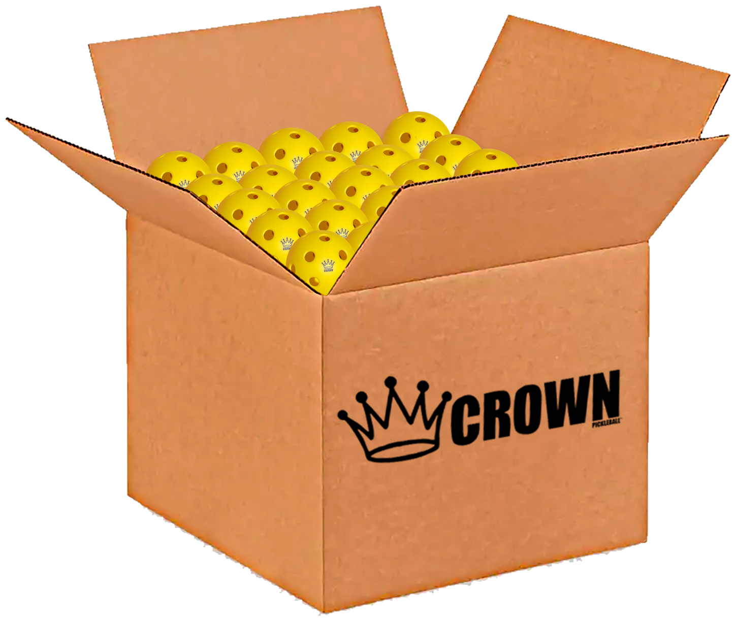 CROWN PICKLEBALL - High-Performance INDOOR Pickleballs (3-PACK LEMON)