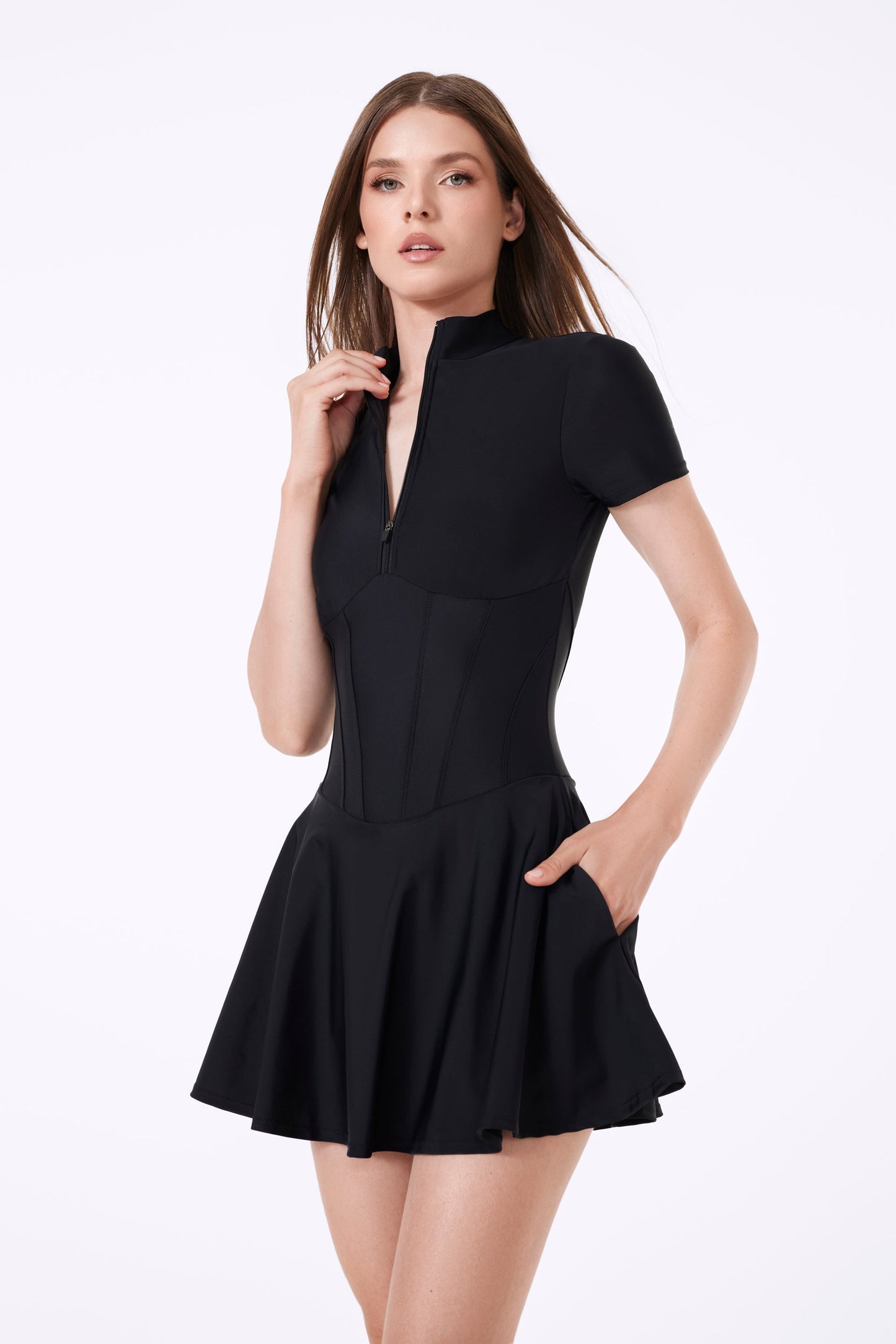 VIENNA CORSET DRESS - BLACK