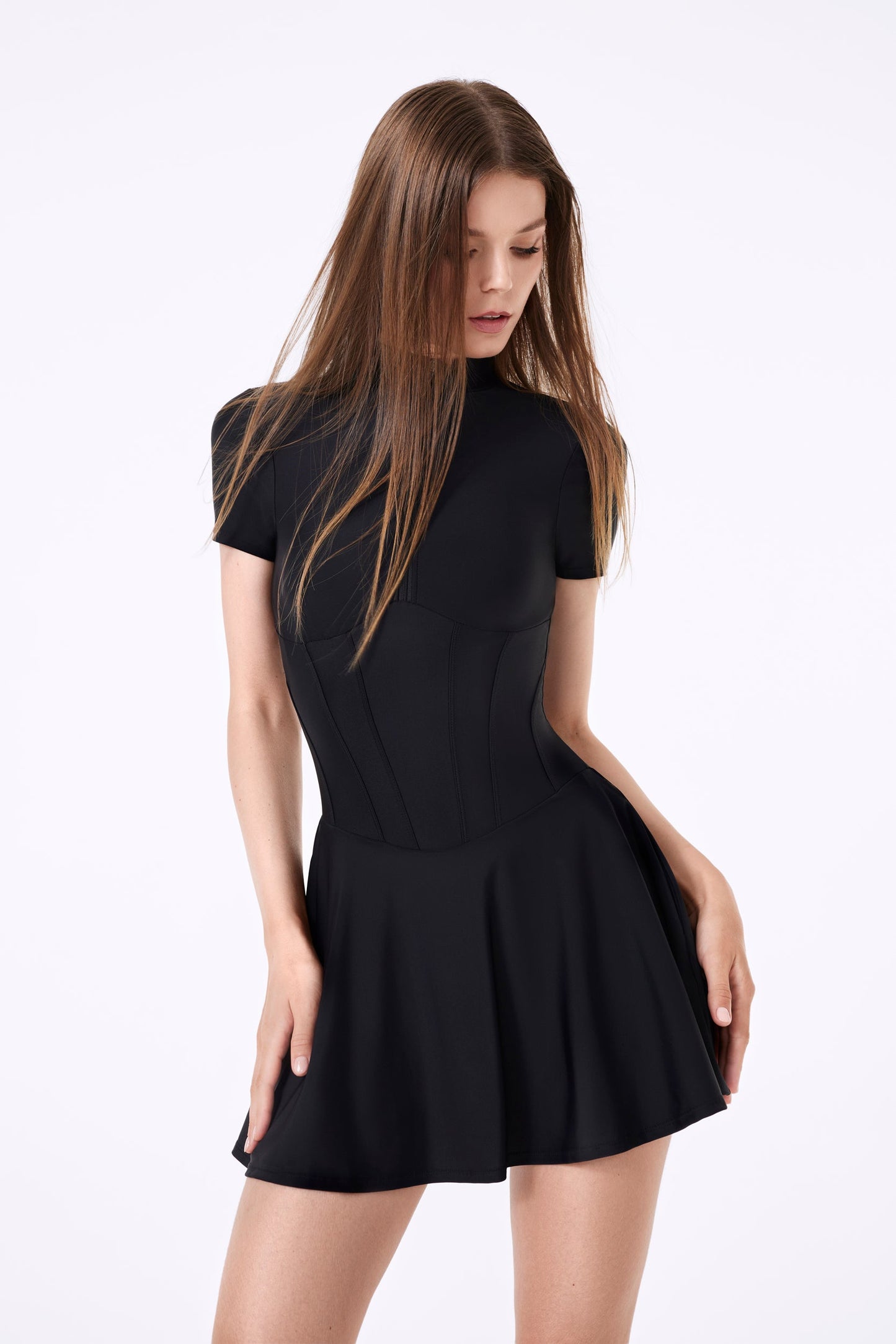 VIENNA CORSET DRESS - BLACK