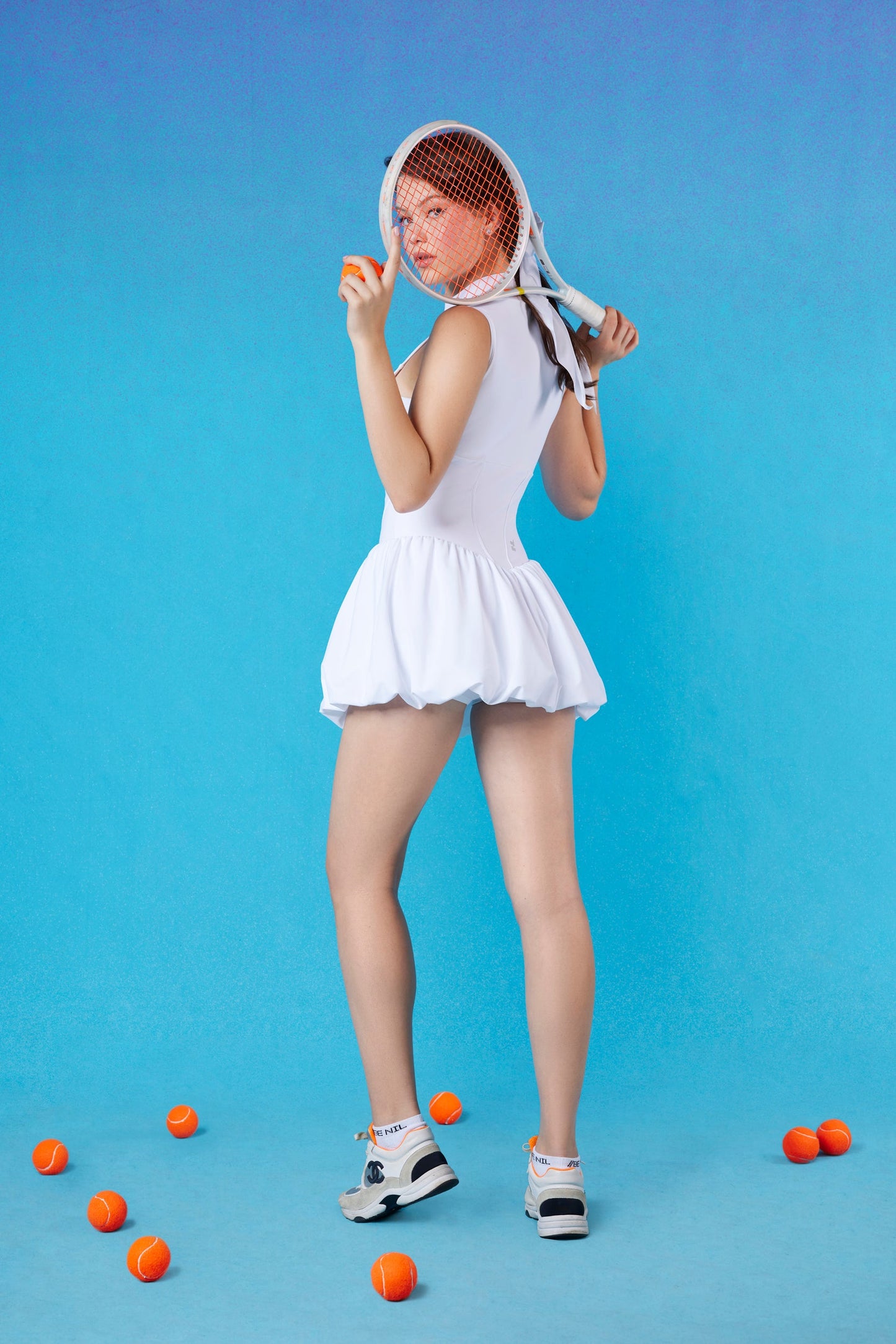 ROME BUBBLE DRESS - WHITE