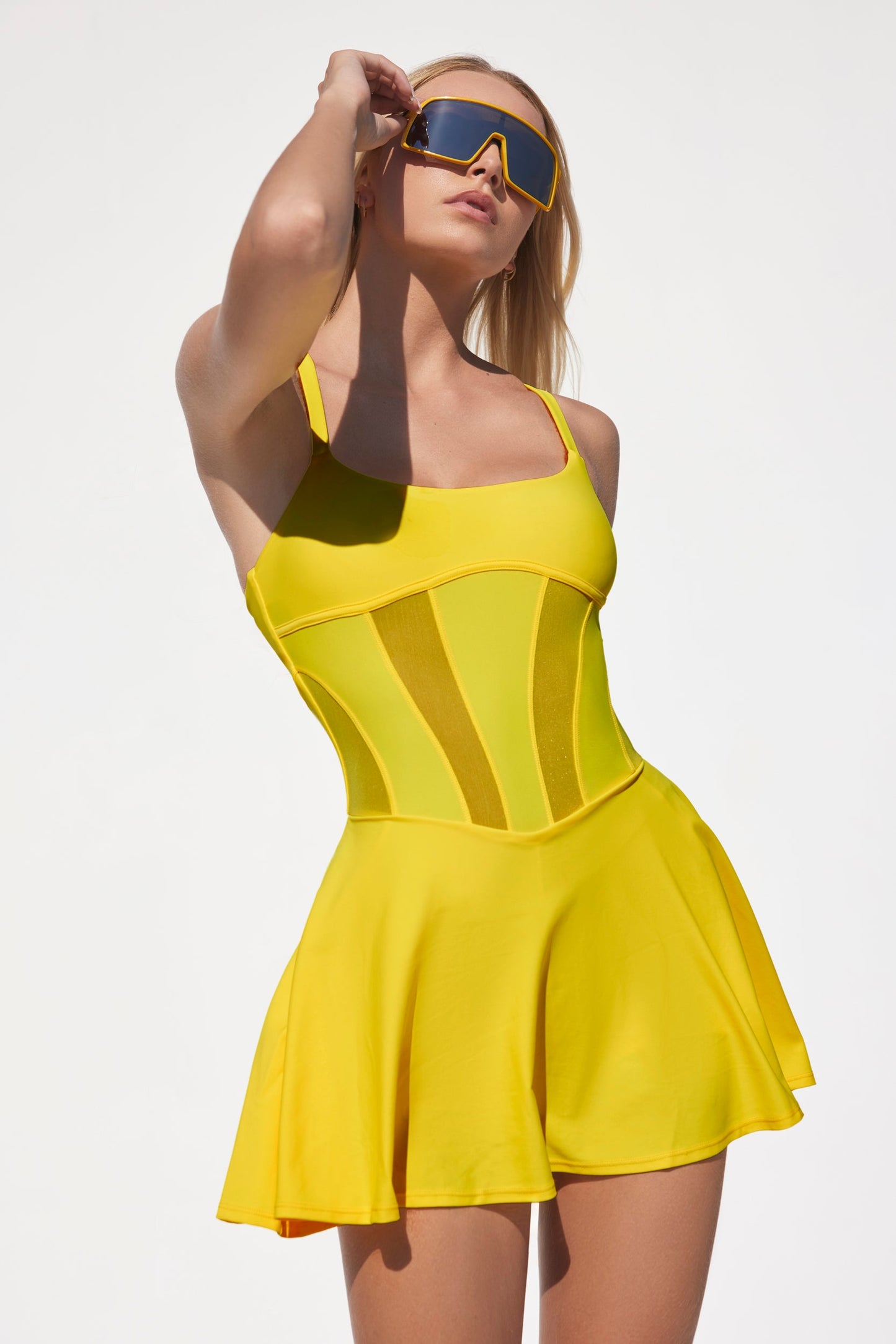 TOKYO TANK DRESS - SUNSET YELLOW