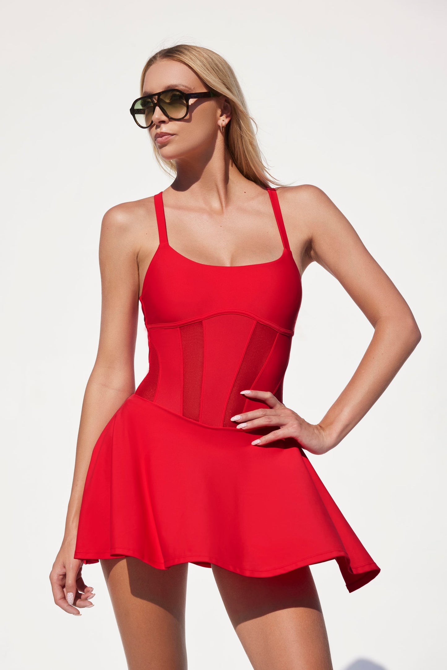 TOKYO TANK DRESS - REAL RED