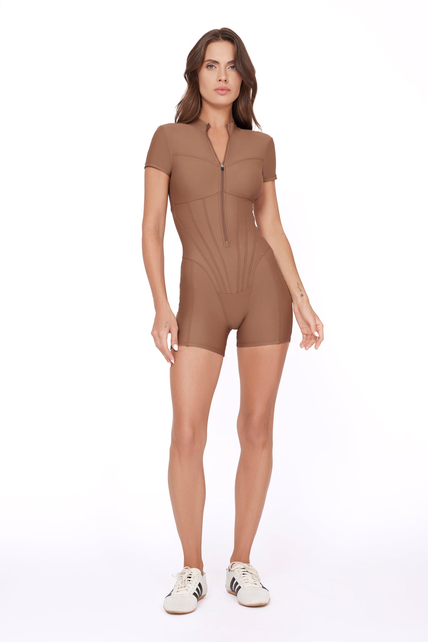 BERLIN CORSET ROMPER - MOCHA