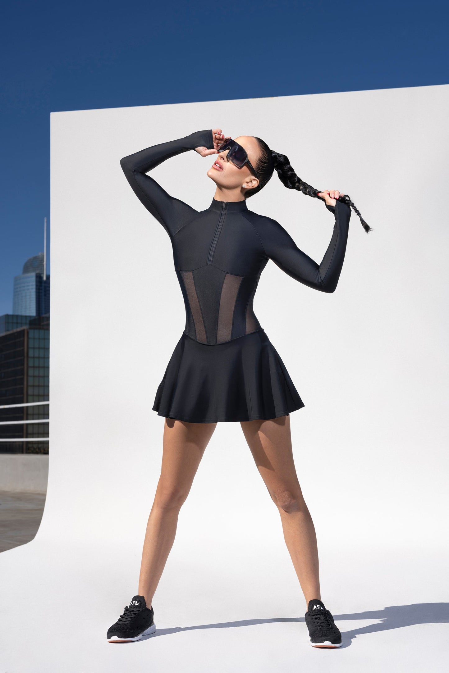 LOS ANGELES CORSET DRESS - BLACK