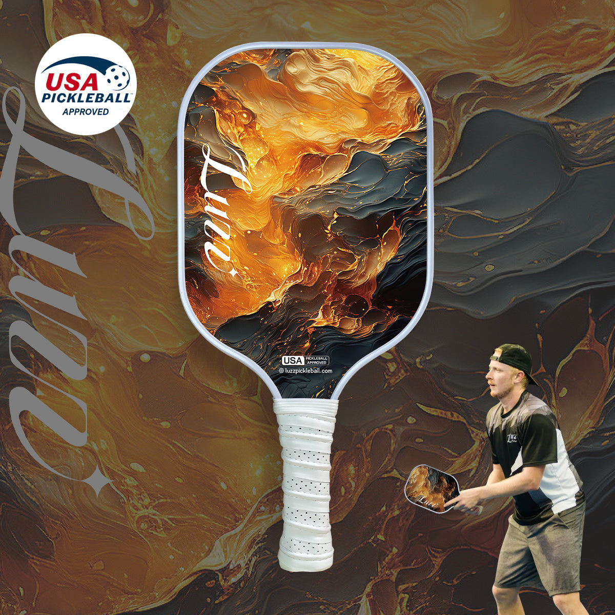 Luzzpickleball Dragon Original Paddle (16mm) T700 Carbon Fiber