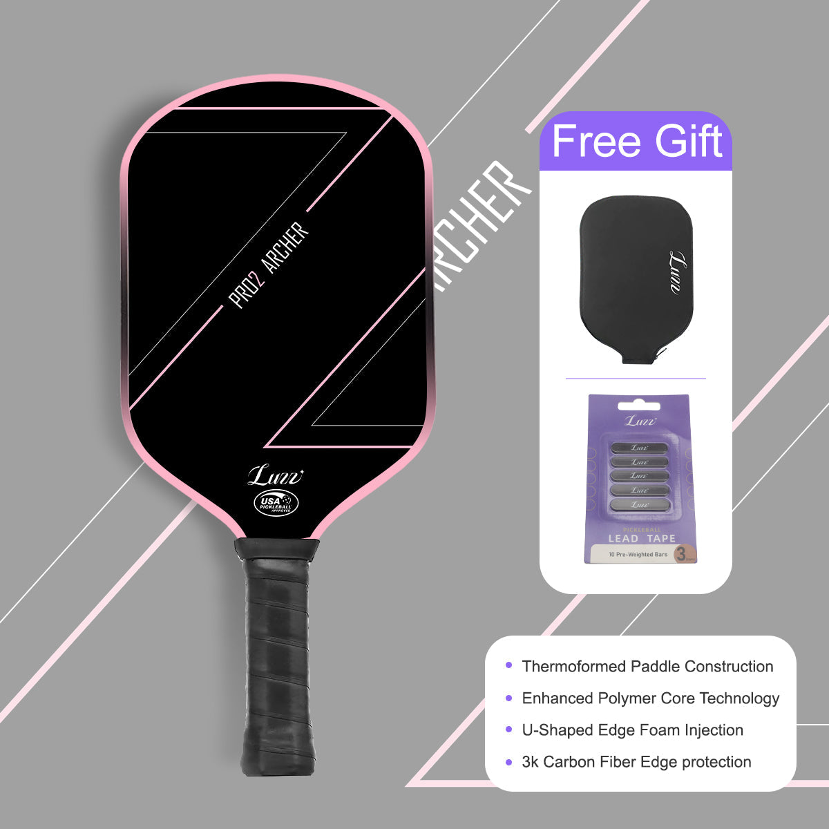 Luzz Pro 2.0 Archer Professional Pickleball Paddle