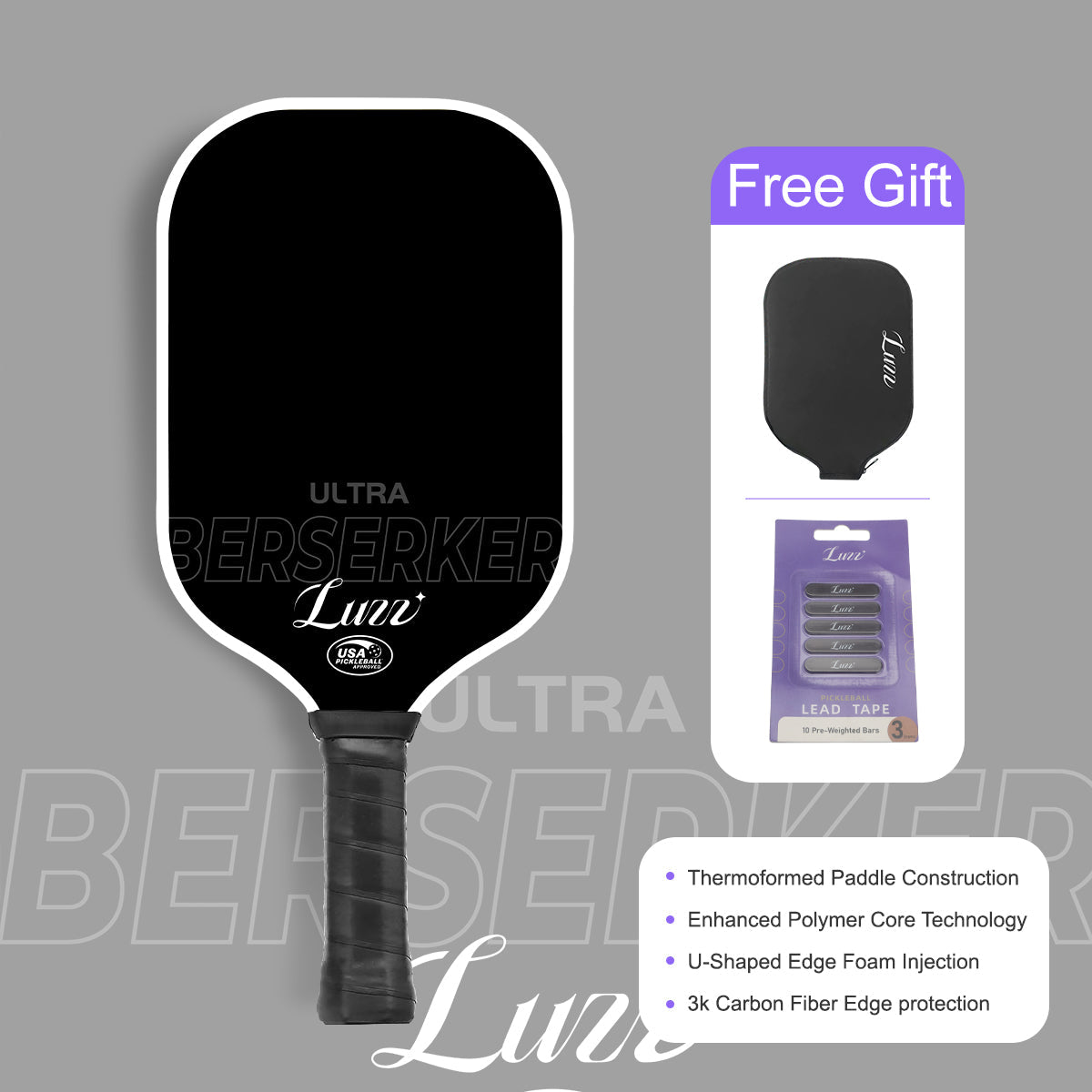 Luzz Pro 2.0 Saber Professional Pickleball Paddle - Elevating Power, Precision, and Performance