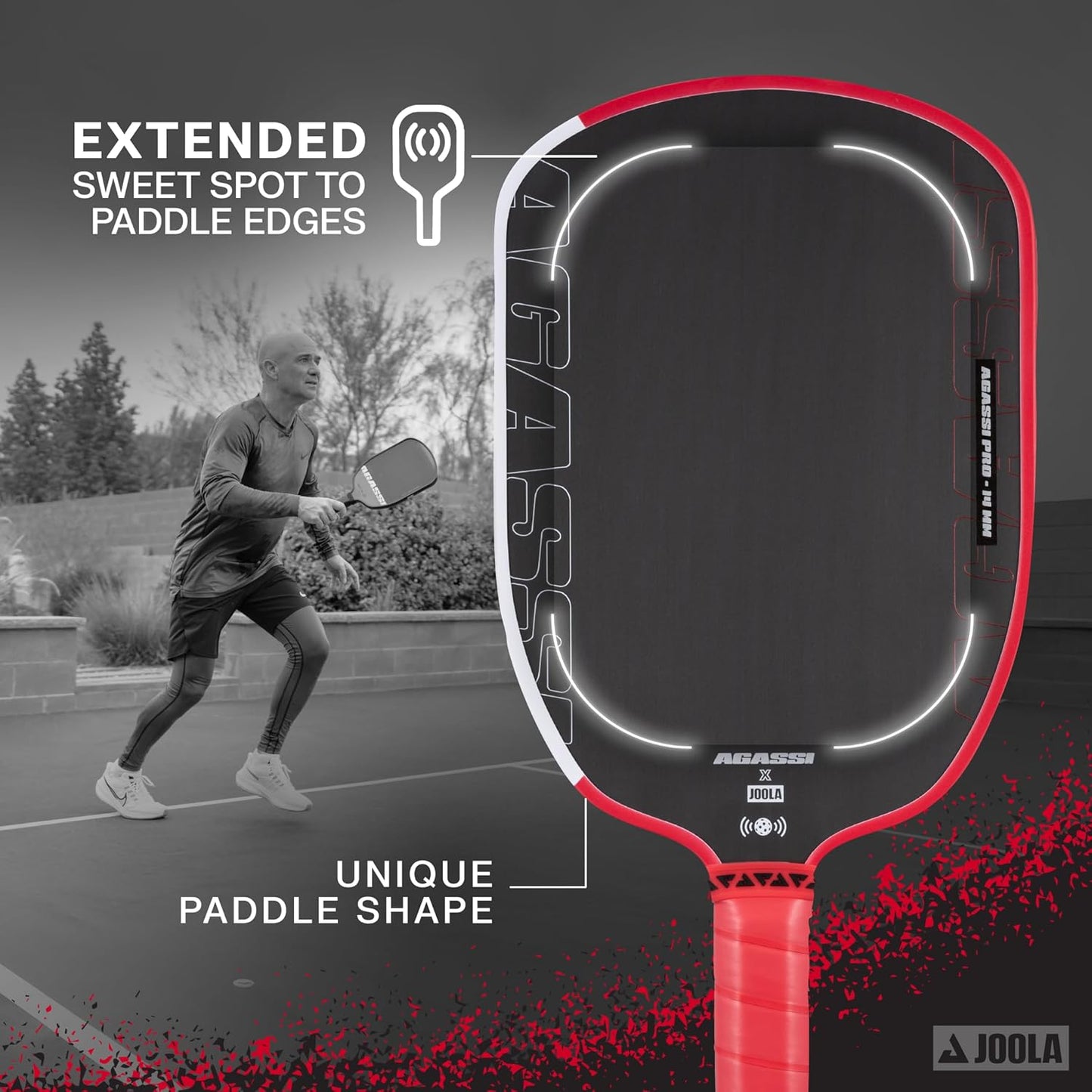 JOOLA Agassi Pro 14mm Pickleball Paddle