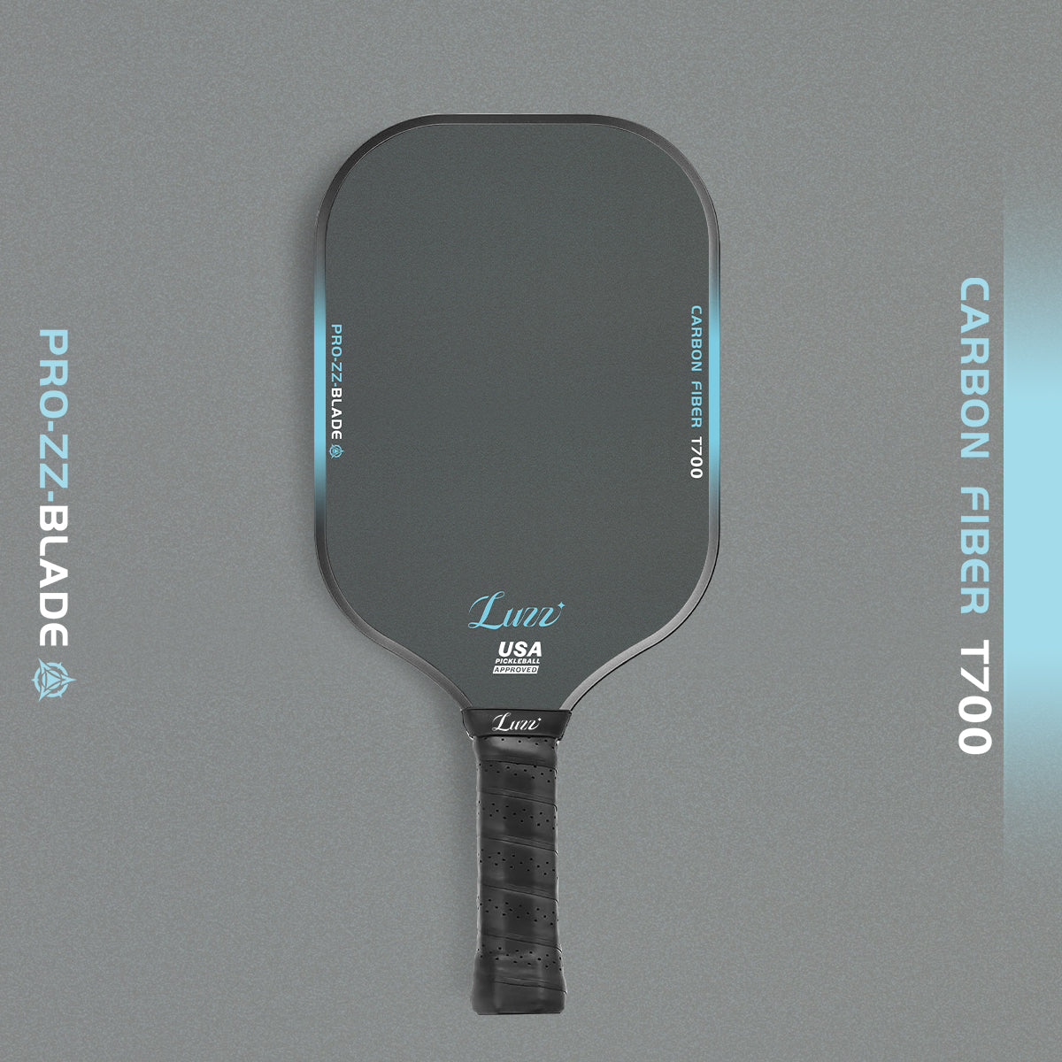 Luzzpickleball Blade Paddle(14mm) T700 Carbon Friction Surface|Thermoformed