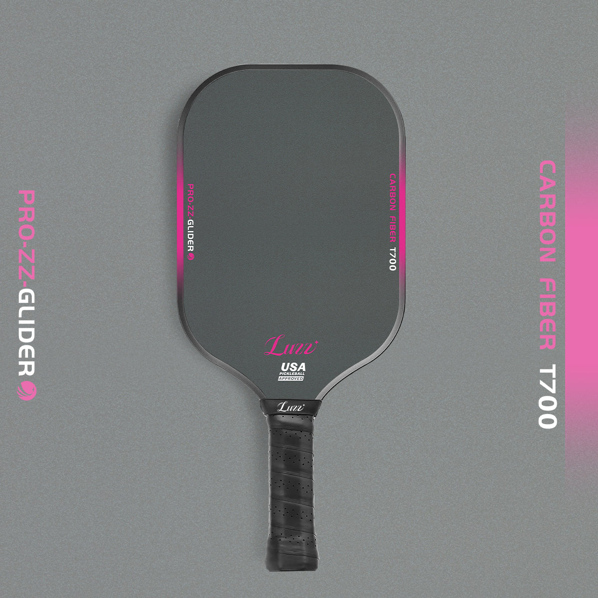Luzzpickleball Glider Paddle T700 Carbon Friction Surface|Thermoformed