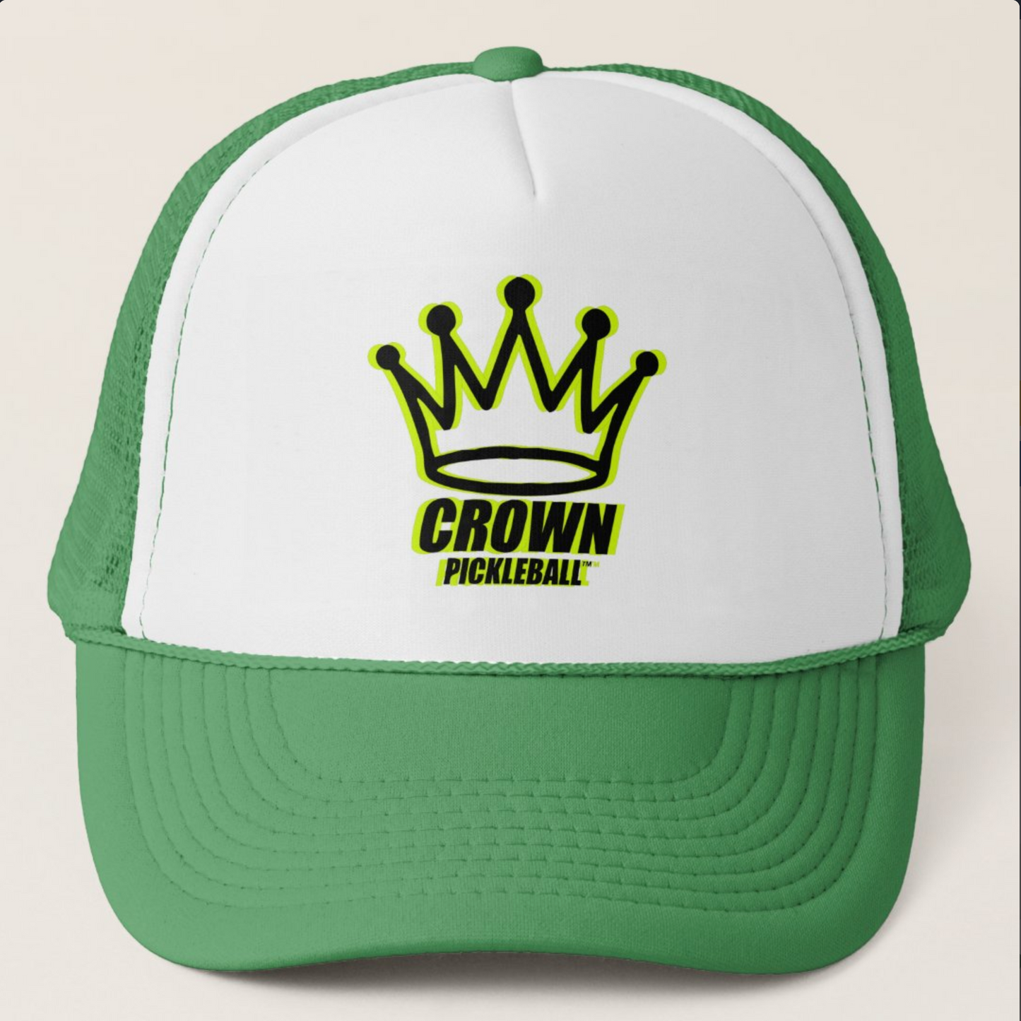 CROWN PICKLEBALL - Logo Hat (Green/White)