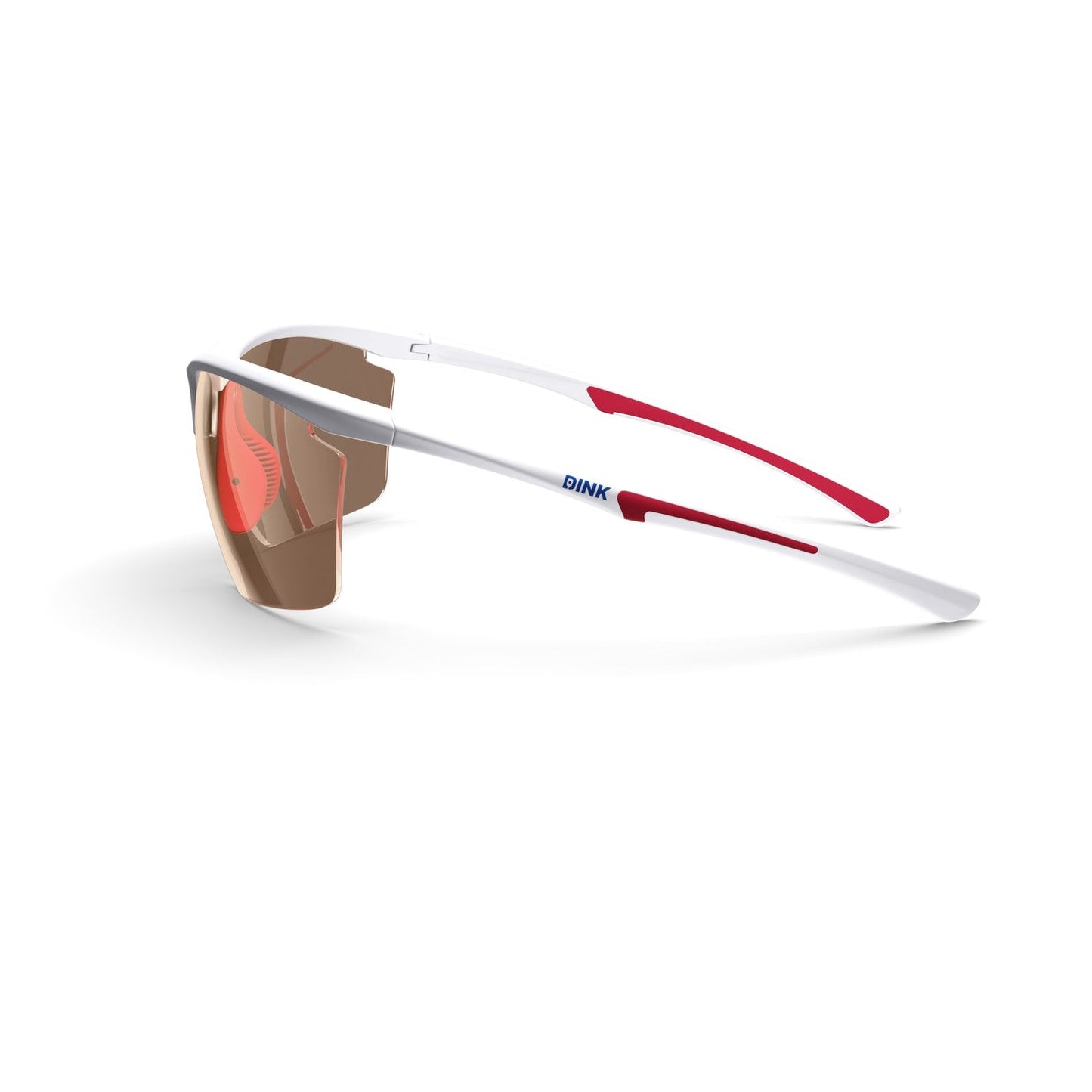 Daytona Petite Large Sunglasses - White/Red