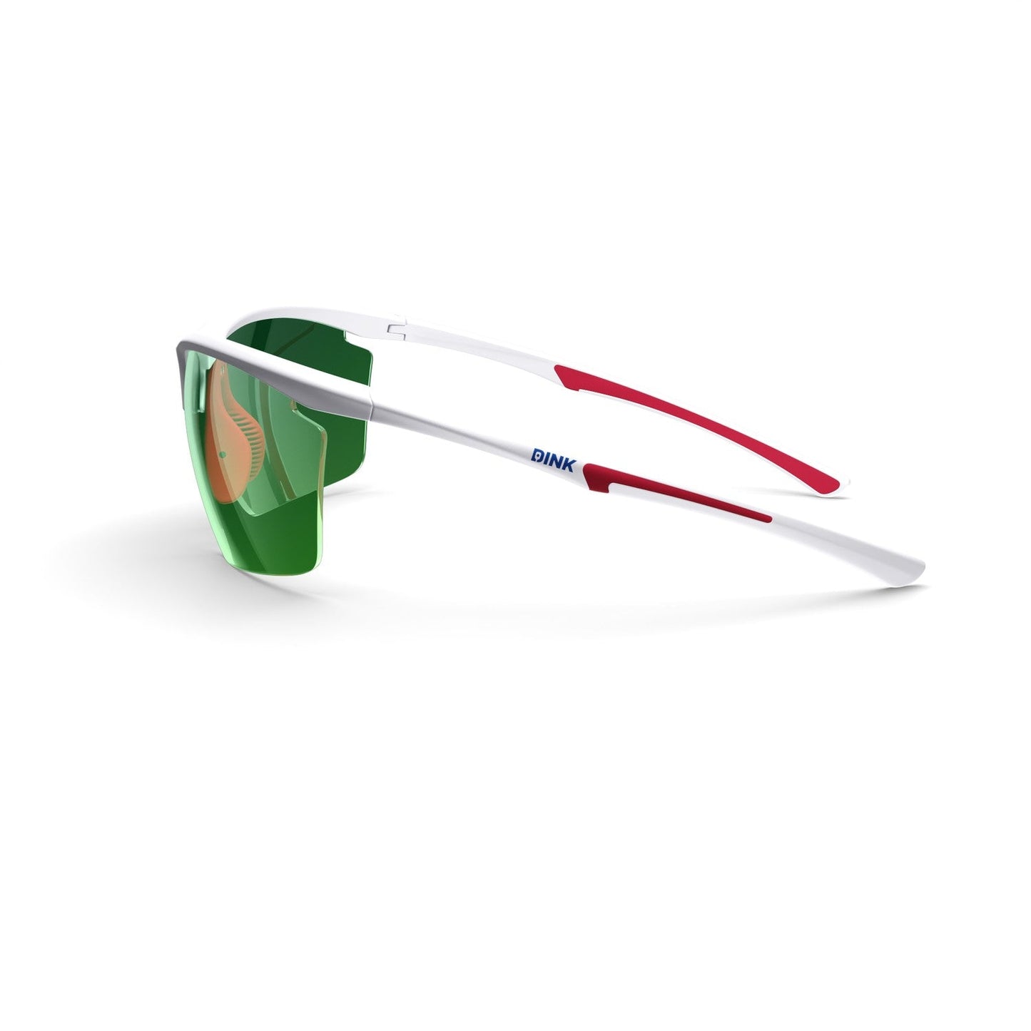 Daytona Petite Large Sunglasses - White/Red