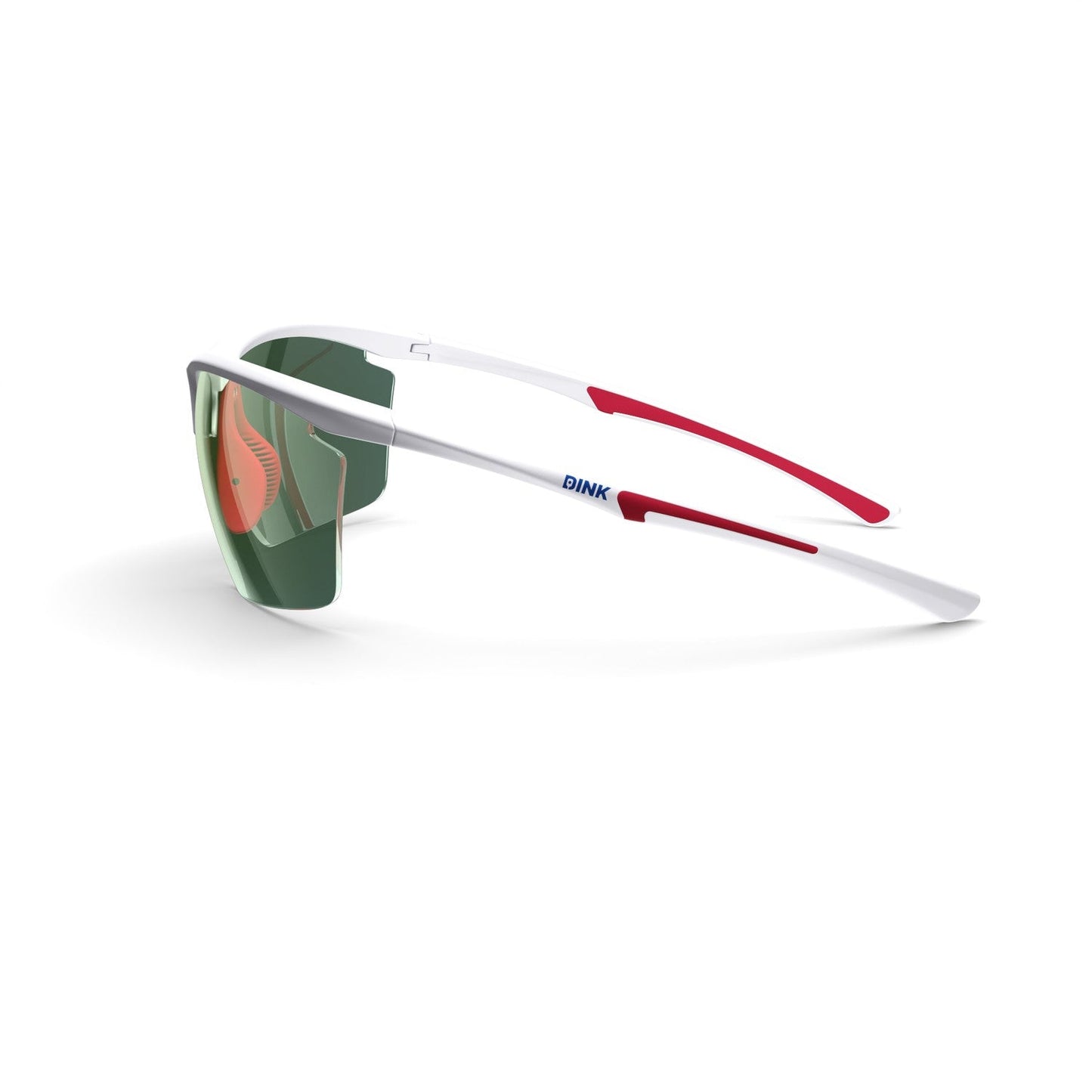 Daytona Petite Large Sunglasses - White/Red