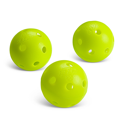 Sleeve of 3 Mini Pickleballs ( Softer, Made of Rubber) Improves Hand Speed and Control