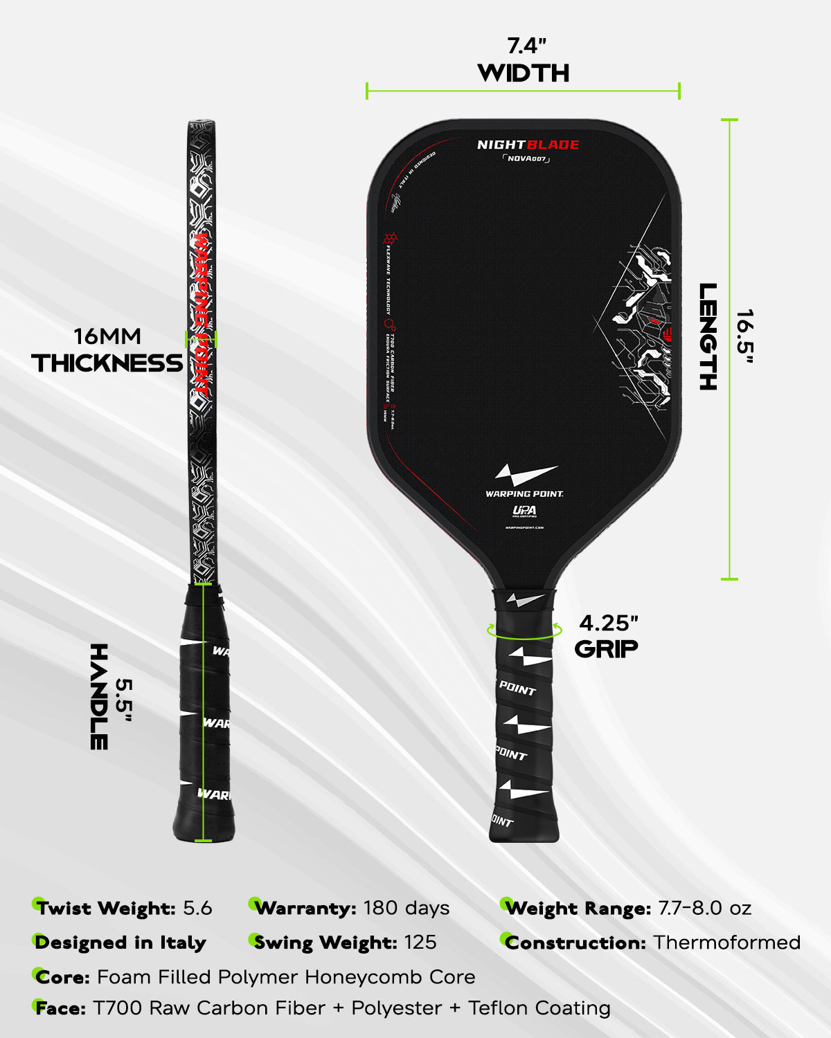 16mm nightblade paddle