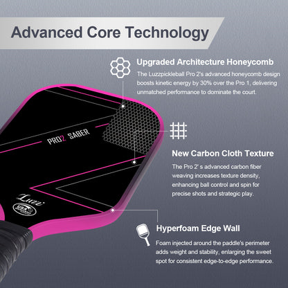 Luzz Pro 2.0 Saber Professional Pickleball Paddle - Elevating Power, Precision, and Performance