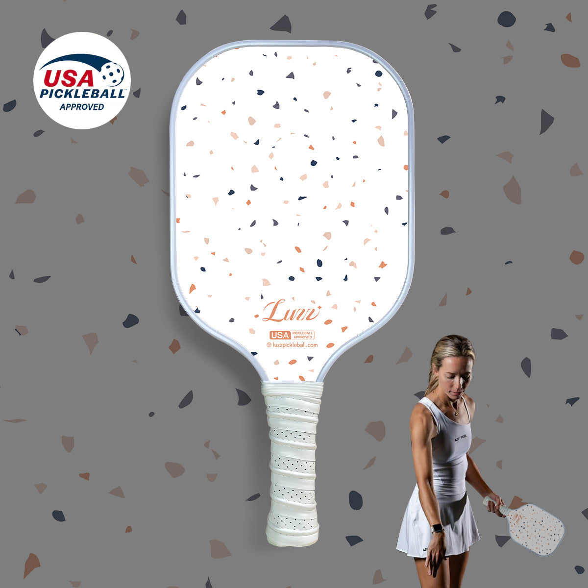 Luzzpickleball macarons Original Paddle (16mm) T700 Carbon Fiber