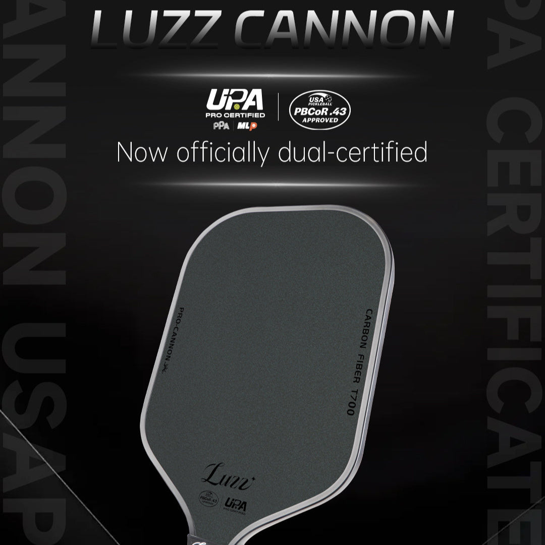 Luzzpickleball Cannon Paddle T700 Carbon Friction Surface|Thermoformed