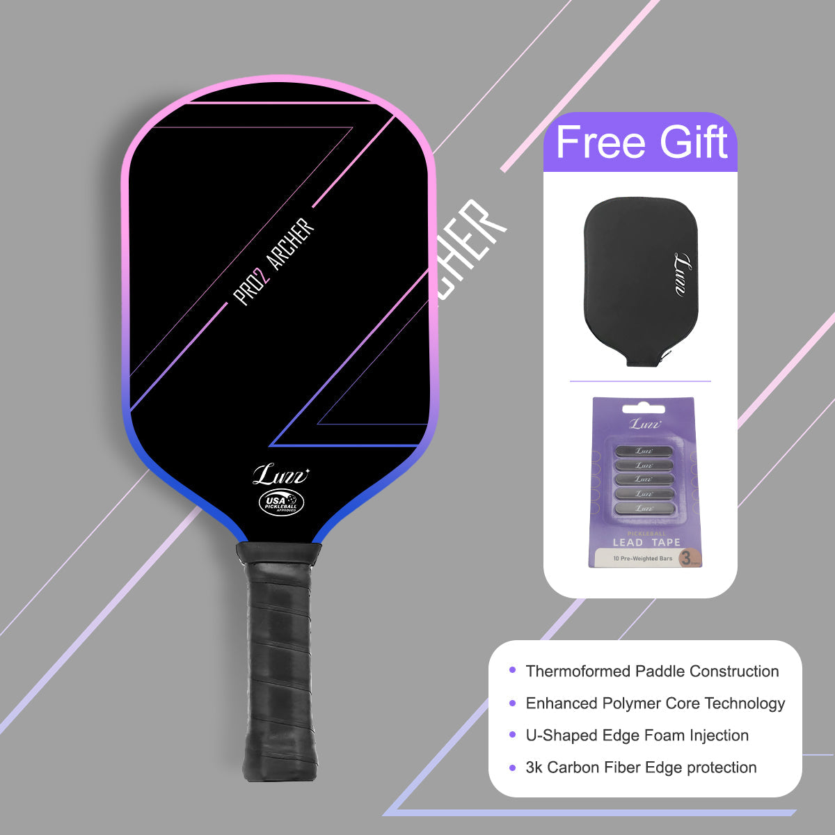 Luzz Pro 2.0 Saber Professional Pickleball Paddle - Elevating Power, Precision, and Performance