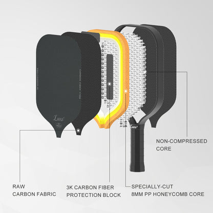 Luzzpickleball Cannon Paddle T700 Carbon Friction Surface|Thermoformed