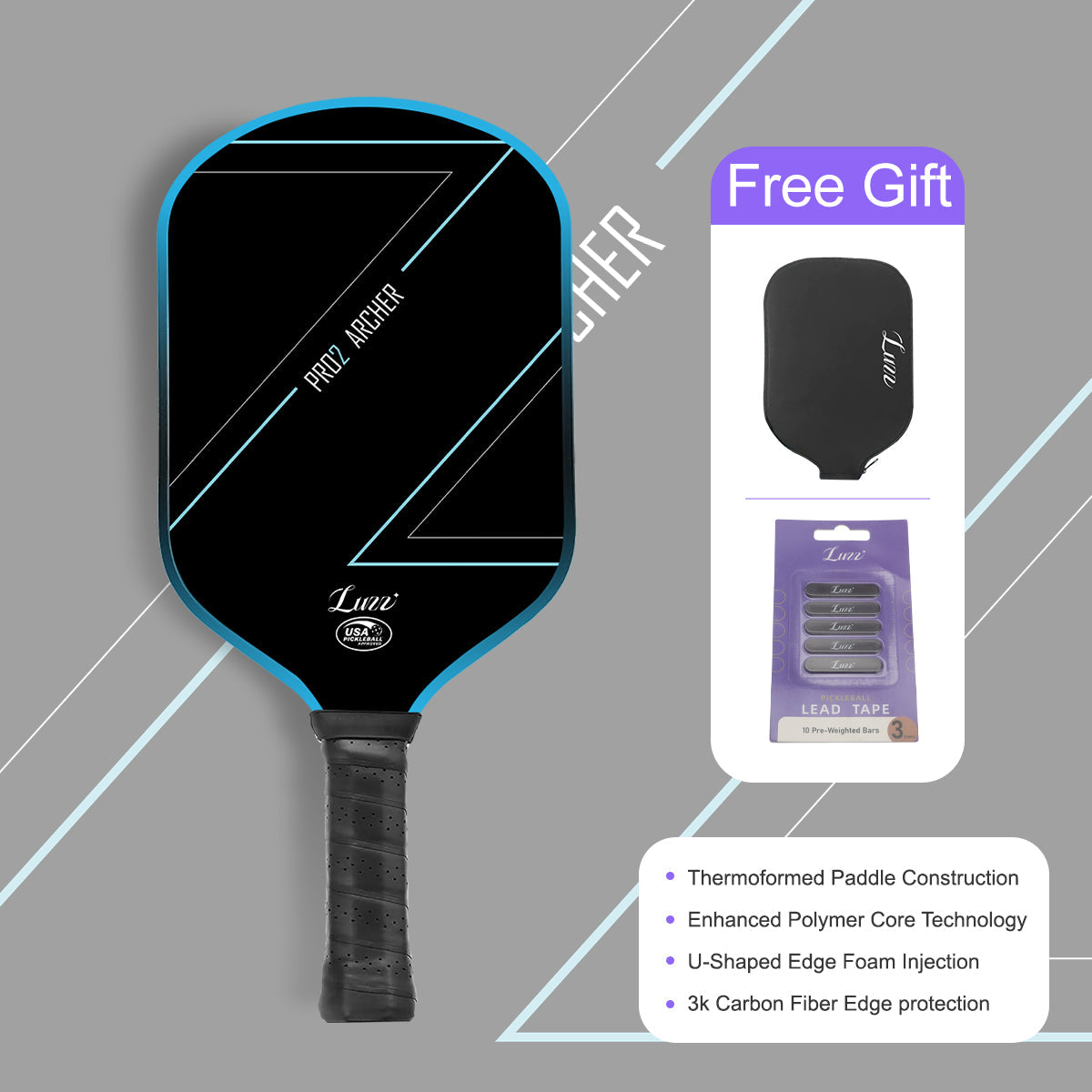 Luzz Pro 2.0 Saber Professional Pickleball Paddle - Elevating Power, Precision, and Performance