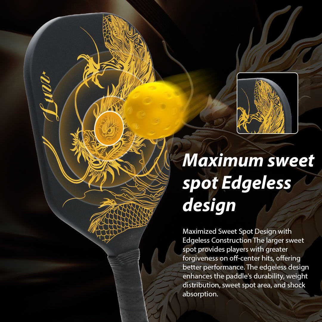 Luzzpickleball Imperial Dragon Paddle(14mm)T700 Carbon Friction Surface|Thermoformed