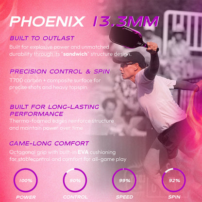 Phoenix Pickleball Paddle - 13.3MM