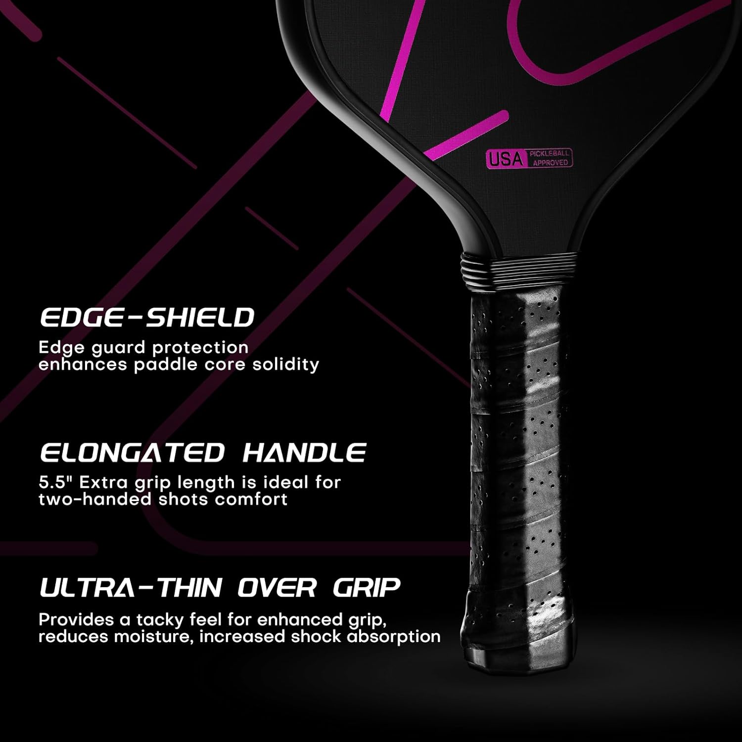 Luzz Pickleball Paddles,Thermoformed Unibody Pickleball Paddle,Fully Encased Carbon Fiber T700,Exceptional Spin & Power,USAPA Approved Pickle Ball Racket for ‎Professional Players,ZZ Pro Attack