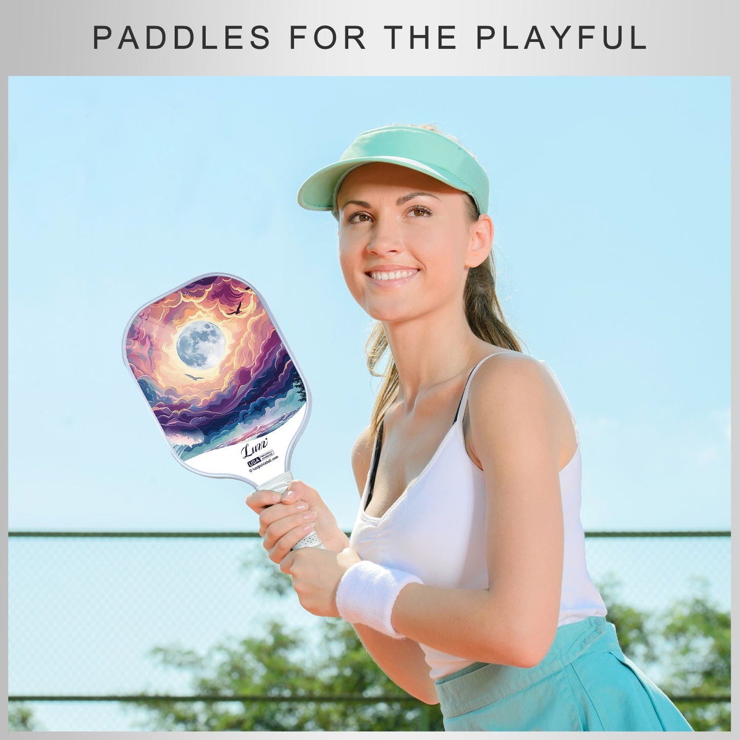 Luzzpickleball MOONWARD Original Paddle (16mm) T700 Carbon Fiber