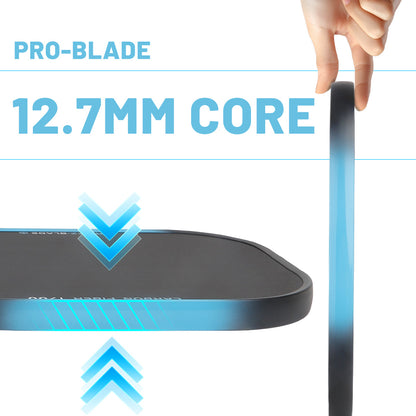 Luzzpickleball Blade Paddle(14mm) T700 Carbon Friction Surface|Thermoformed