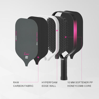 Luzzpickleball Glider Paddle T700 Carbon Friction Surface|Thermoformed