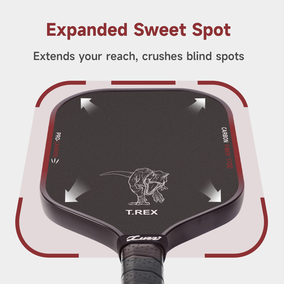 Luzzpickleball Jurassic Cannon Paddle T700 Carbon Friction Surface|Thermoformed