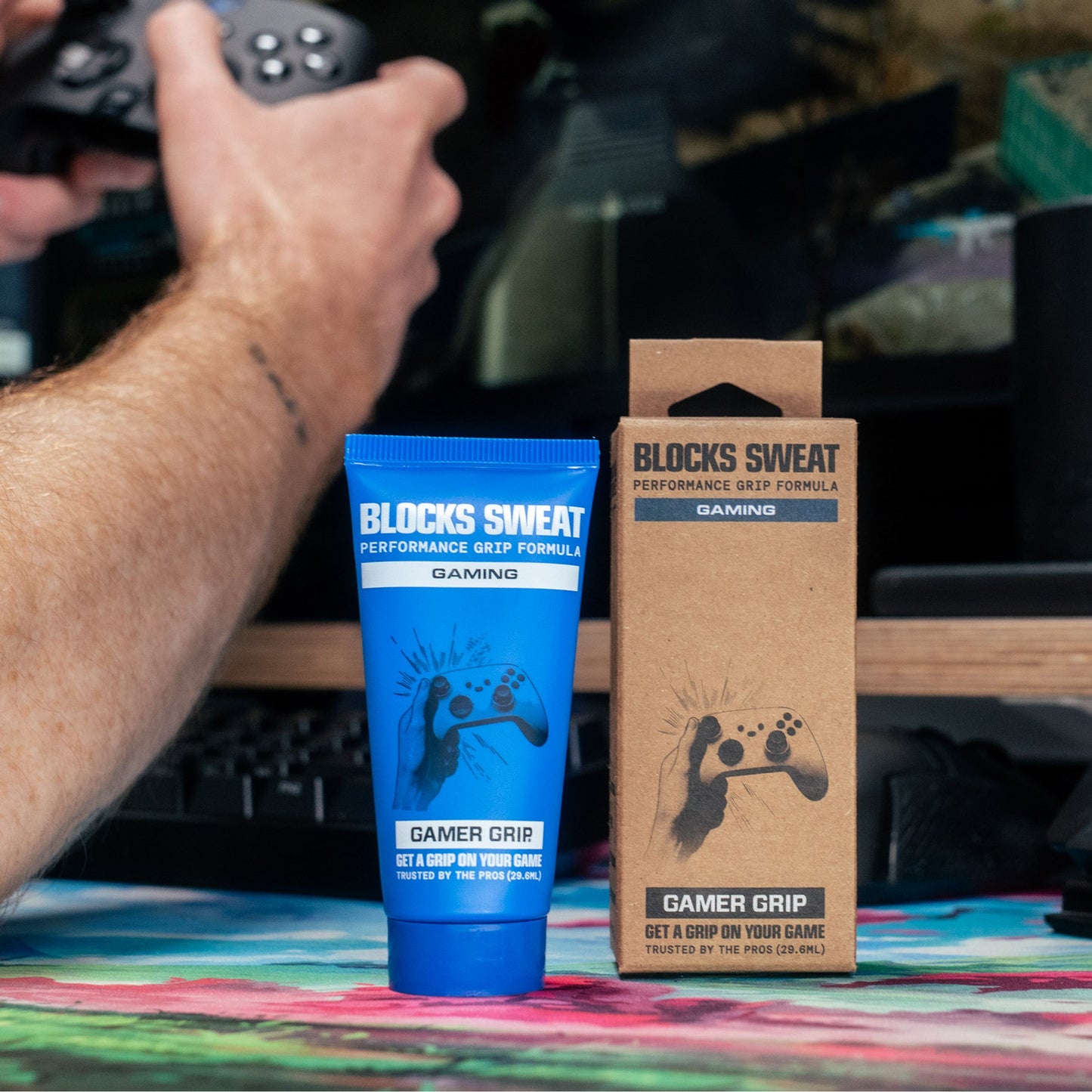 Gamer Grip for Gaming – Anti-Sweat Grip Cream for Controllers, Keyboard & Mouse