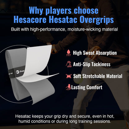 Hesacore Hesatac Overgrip – White (6 & 12 Pack)